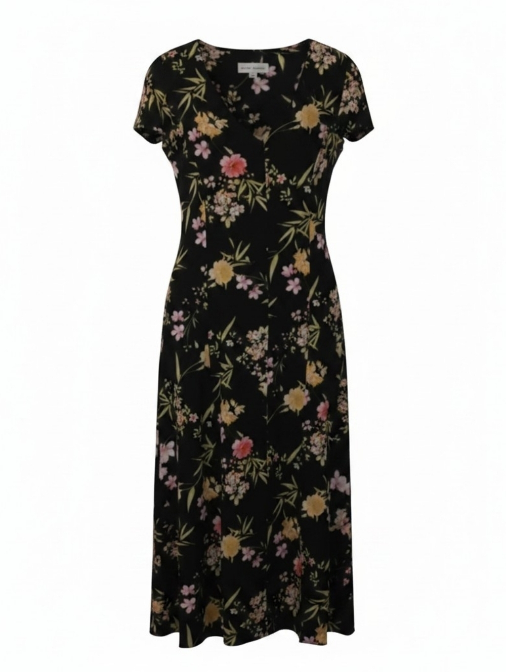 Emma & Michele Womens Plus Size Black Floral Maxi Dress Size 16